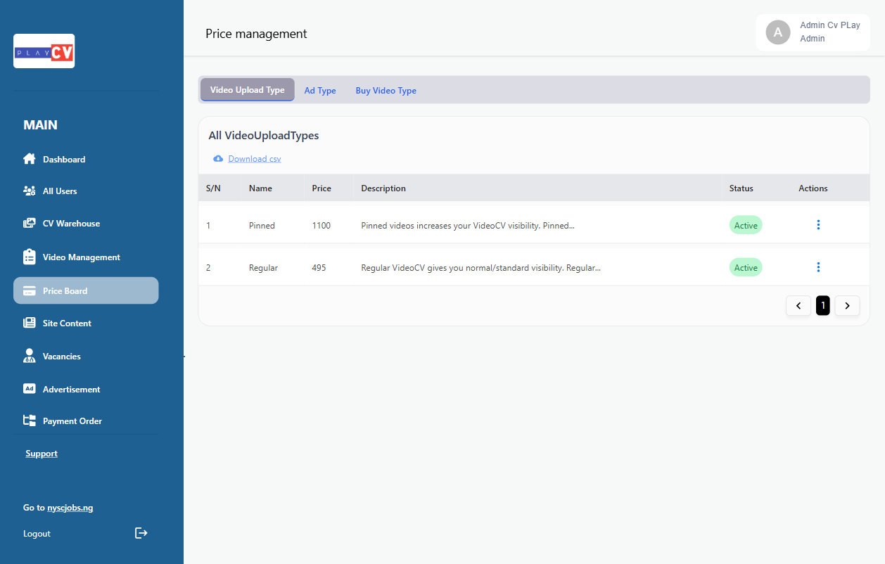 PlayCV screenshot
