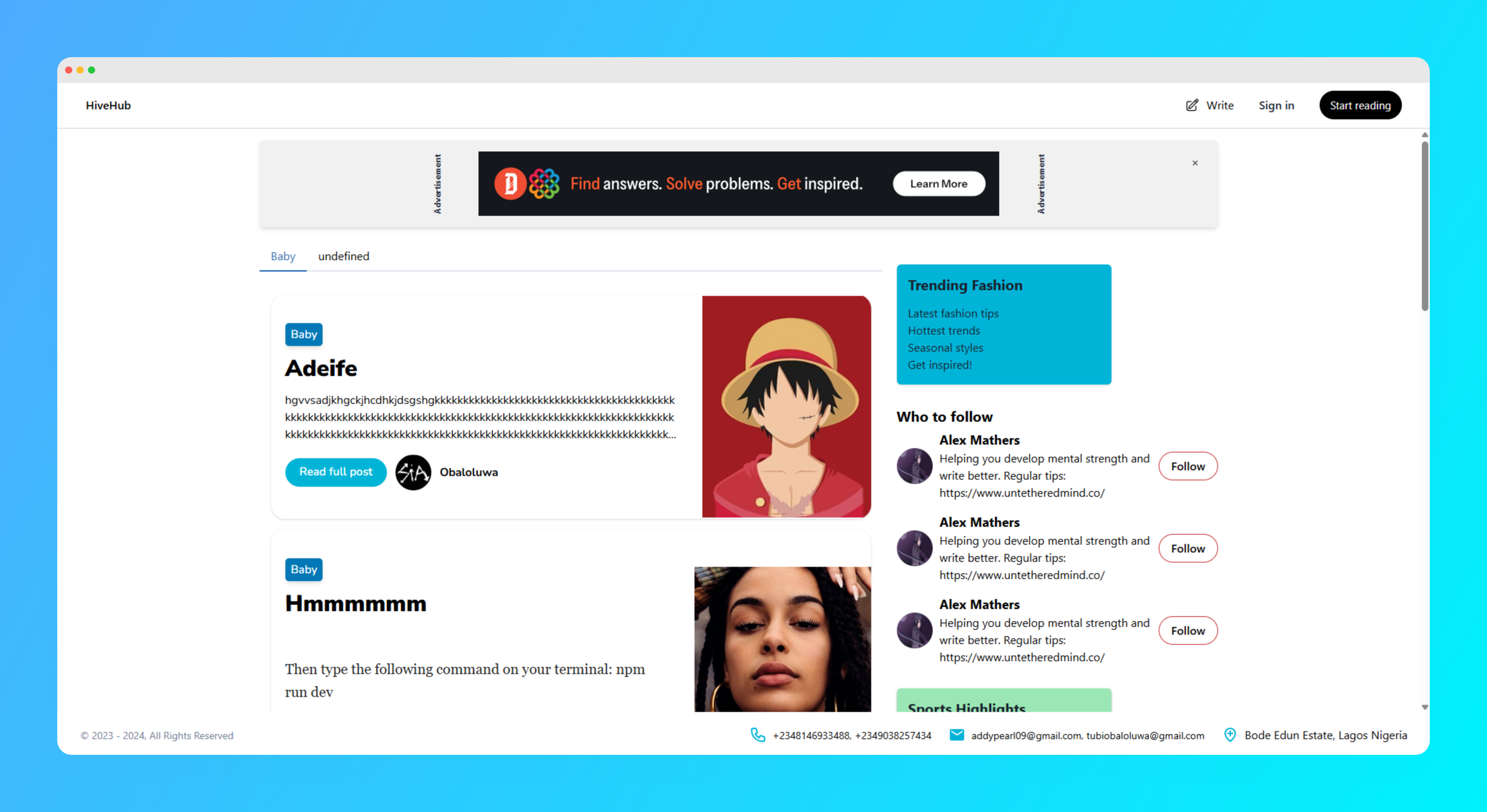 Hivehub screenshot
